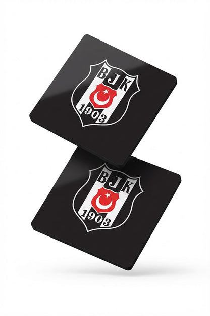 Beşiktaş Logo Ahşap Bardak Altlığı
