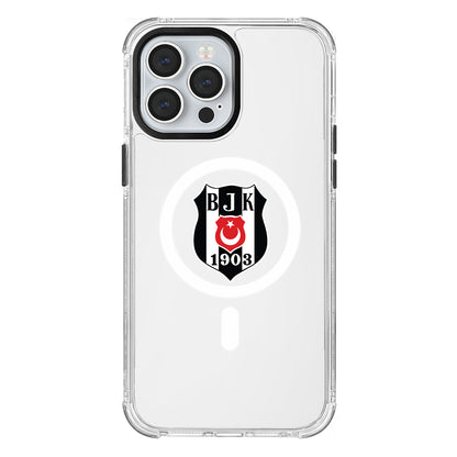Beşiktaş Magsafe Logo Şeffaf iPhone 13 Pro Max Telefon Kılıfı