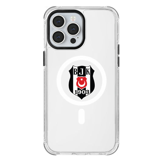 Beşiktaş Magsafe Logo Şeffaf iPhone 13 Pro Max Telefon Kılıfı