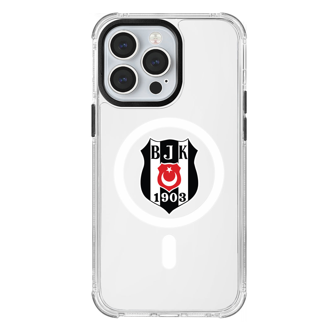 Beşiktaş Magsafe Logo Şeffaf iPhone 13 Pro Telefon Kılıfı