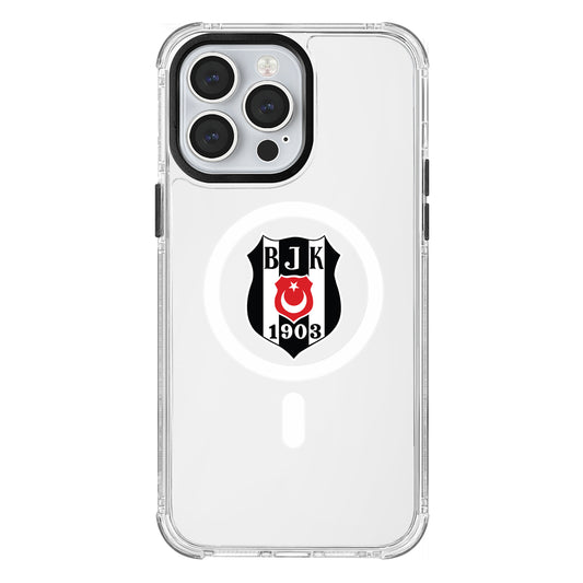 Beşiktaş Magsafe Logo Şeffaf iPhone 14 Pro Max Telefon Kılıfı