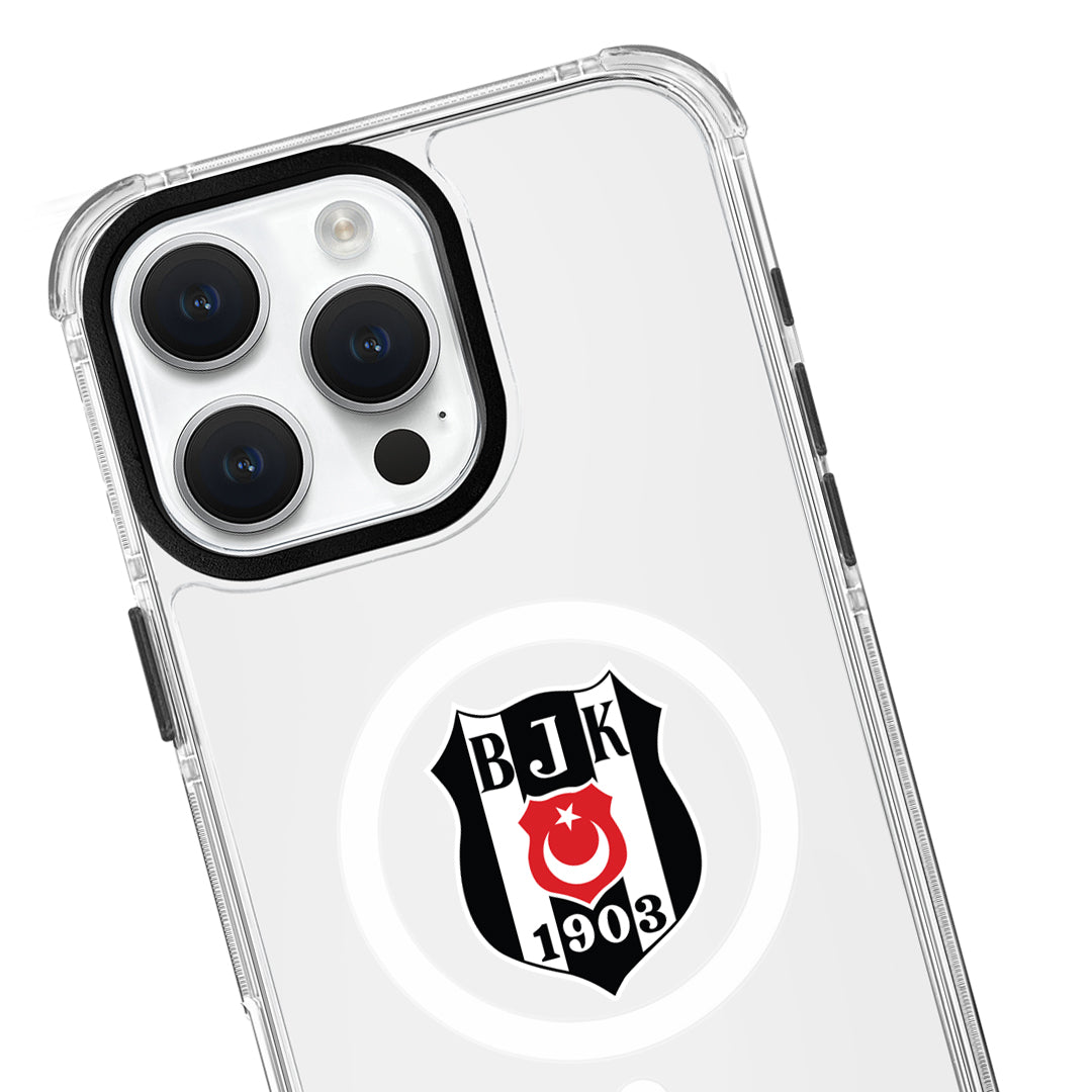 Beşiktaş Magsafe Logo Şeffaf iPhone 16 Pro Max Telefon Kılıfı