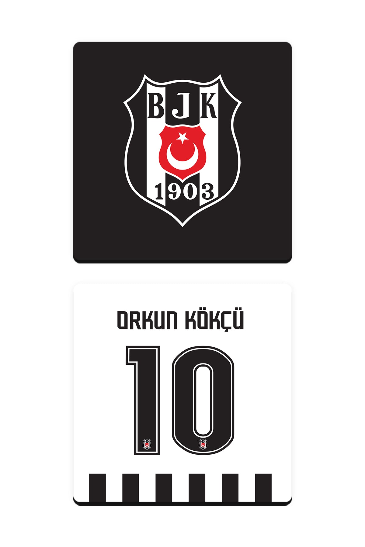 Beşiktaş Orkun Kökçü Ahşap Bardak Altlığı 2'li Set