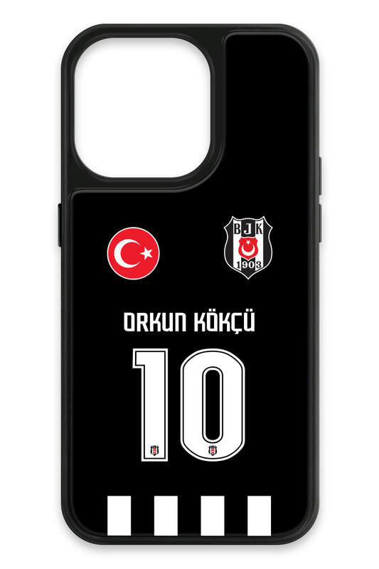 Beşiktaş Orkun Kökçü Forma iPhone 14 Pro Cam Telefon Kılıfı