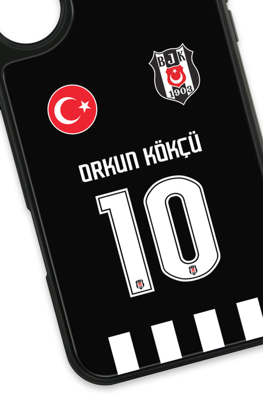 Beşiktaş Orkun Kökçü Forma Cam Telefon Kılıfı