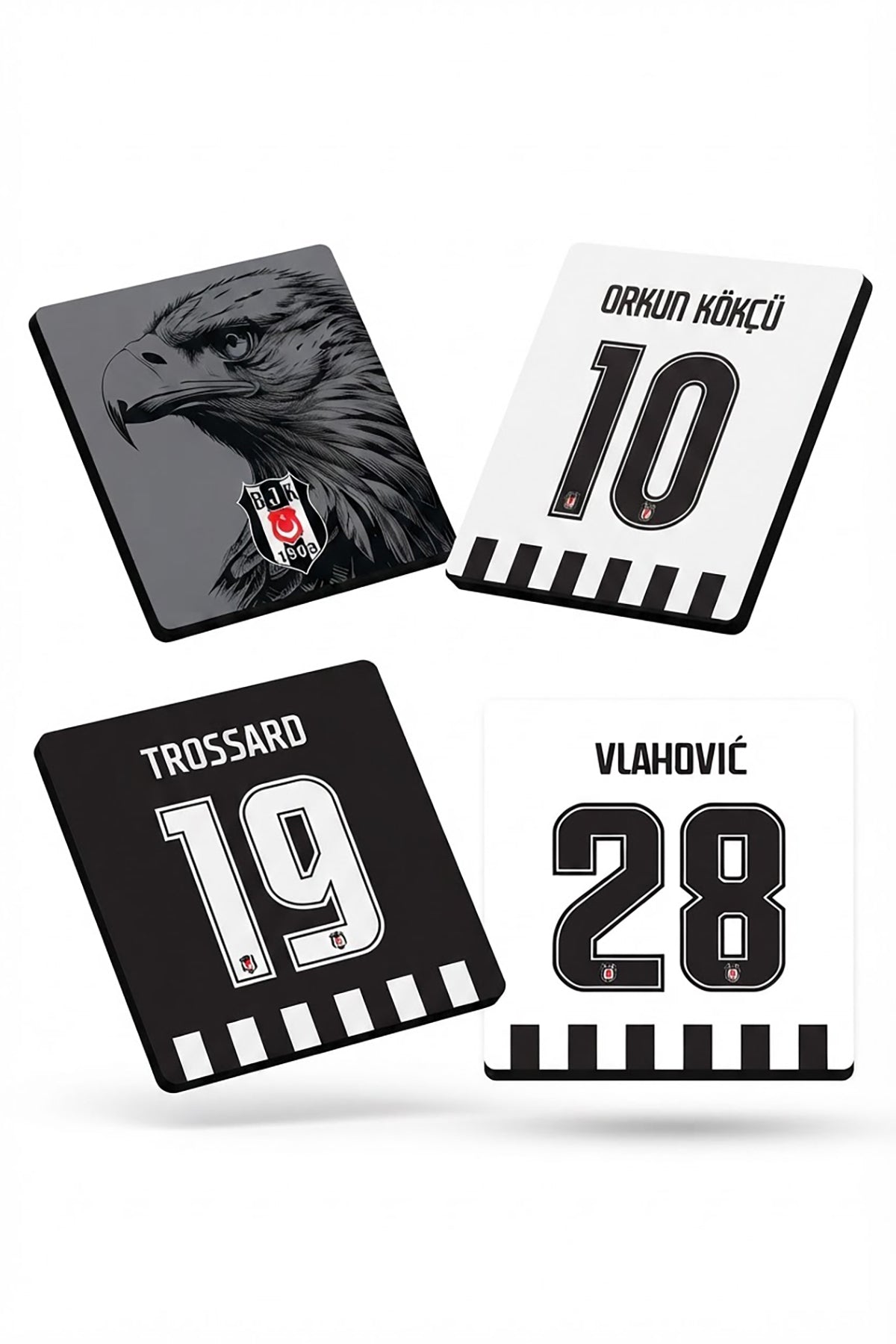 Beşiktaş Oyuncular-1 Ahşap Bardak Altlığı
