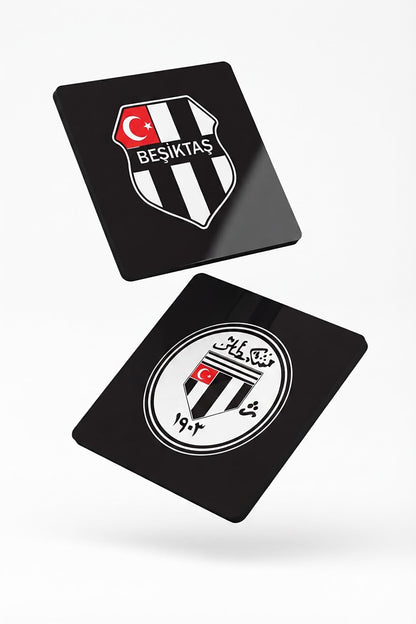 Beşiktaş Retro Arma Ahşap Bardak Altlığı