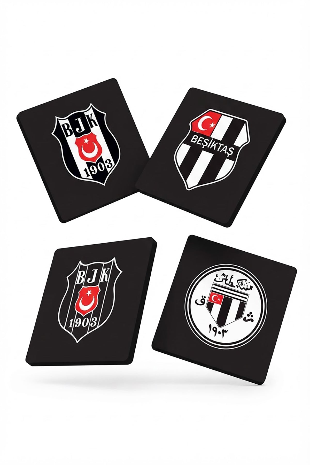 Beşiktaş Retro Armalar Ahşap Bardak Altlığı