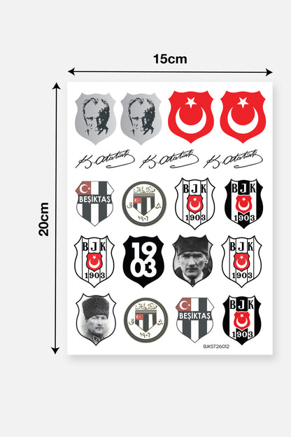 Beşiktaş Sticker Seti Atatürk - Lisanslı Orijinal
