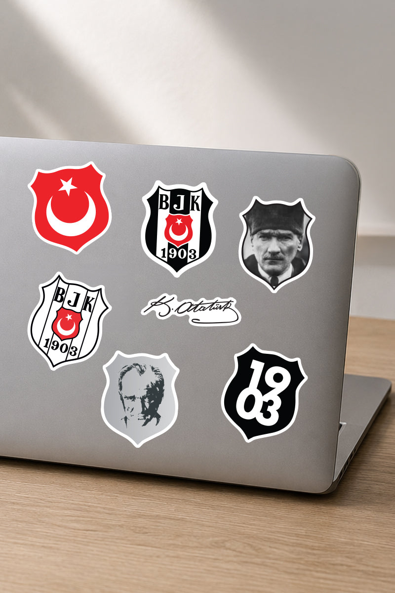 Beşiktaş Sticker Seti Atatürk - Lisanslı Orijinal