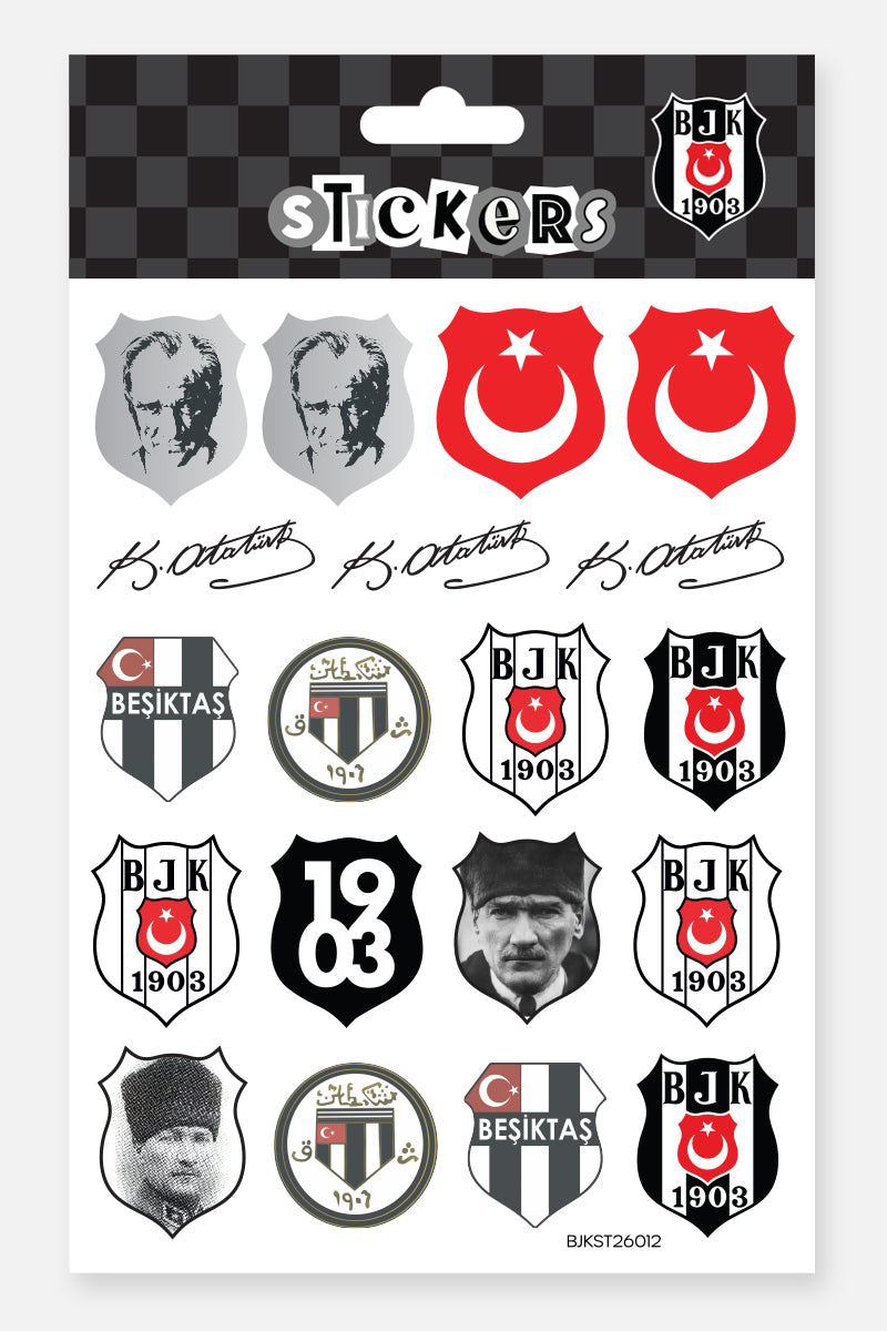 Beşiktaş Sticker Seti Atatürk - Lisanslı Orijinal