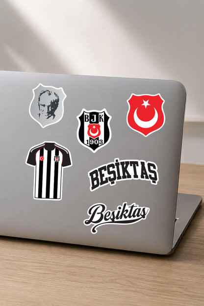 Beşiktaş Sticker Seti Bayrak & Atatürk - Lisanslı Orijinal