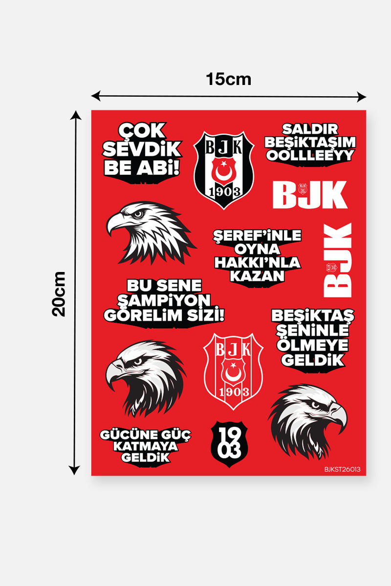 Beşiktaş Sticker Seti Çok Sevdik - Lisanslı Orijinal