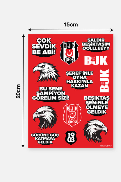 Beşiktaş Sticker Seti Çok Sevdik - Lisanslı Orijinal