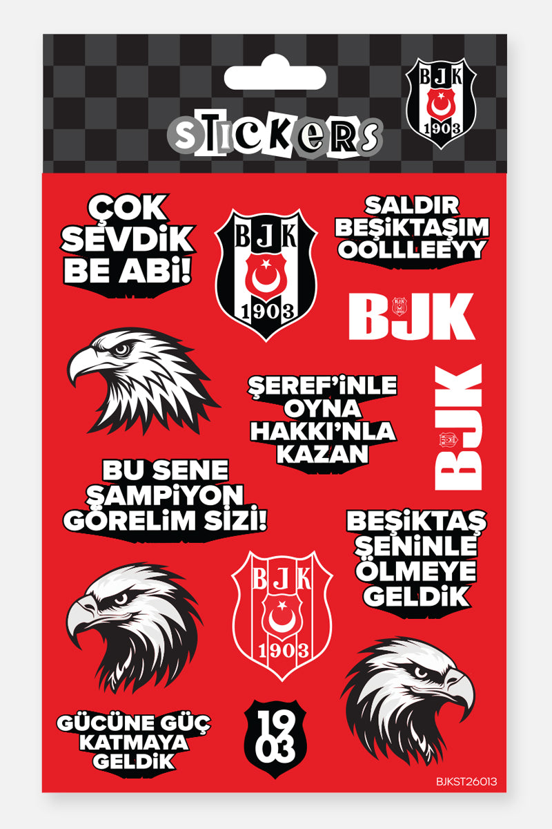 Beşiktaş Sticker Seti Çok Sevdik - Lisanslı Orijinal