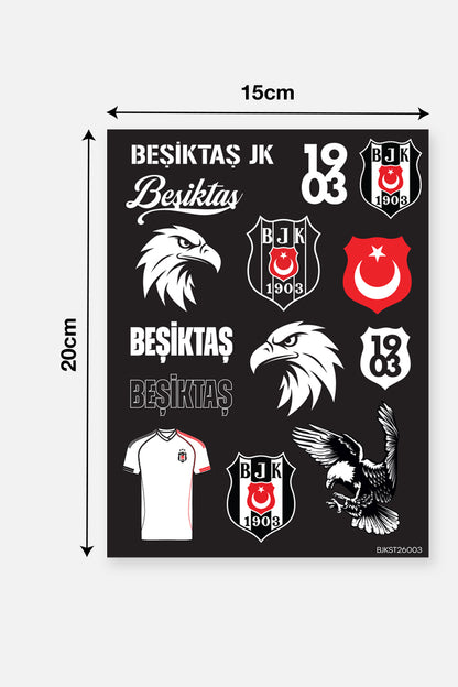 Beşiktaş Sticker Seti Siyah - Lisanslı Orijinal