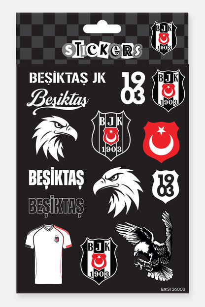 Beşiktaş Sticker Seti Siyah - Lisanslı Orijinal
