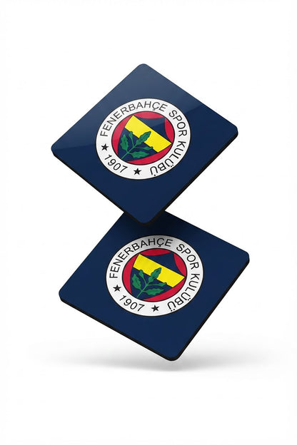 Fenerbahçe Arma Ahşap Bardak Altlığı