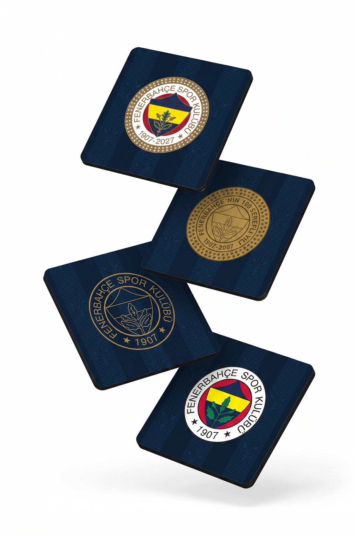 Fenerbahçe Armalar Ahşap Bardak Altlığı