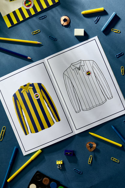 Fenerbahçe Boyama Kitabı Efsane Formalar 5 Yaş Üzeri - Sticker Hediyeli Lisanslı Orijinal