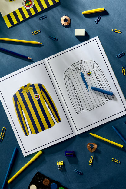 Fenerbahçe Boyama Kitabı Efsane Formalar 5 Yaş Üzeri - Sticker Hediyeli Lisanslı Orijinal