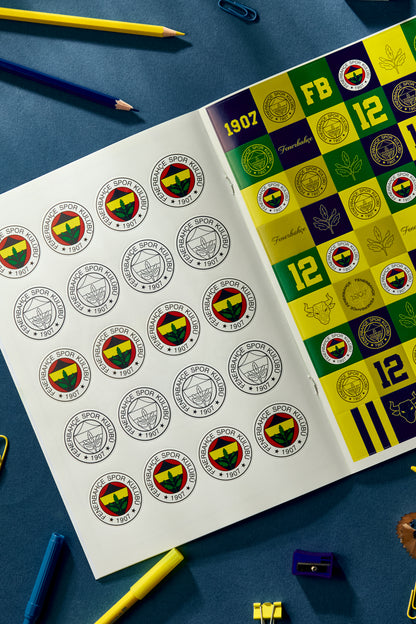 Fenerbahçe Boyama Kitabı Efsane Formalar 5 Yaş Üzeri - Sticker Hediyeli Lisanslı Orijinal