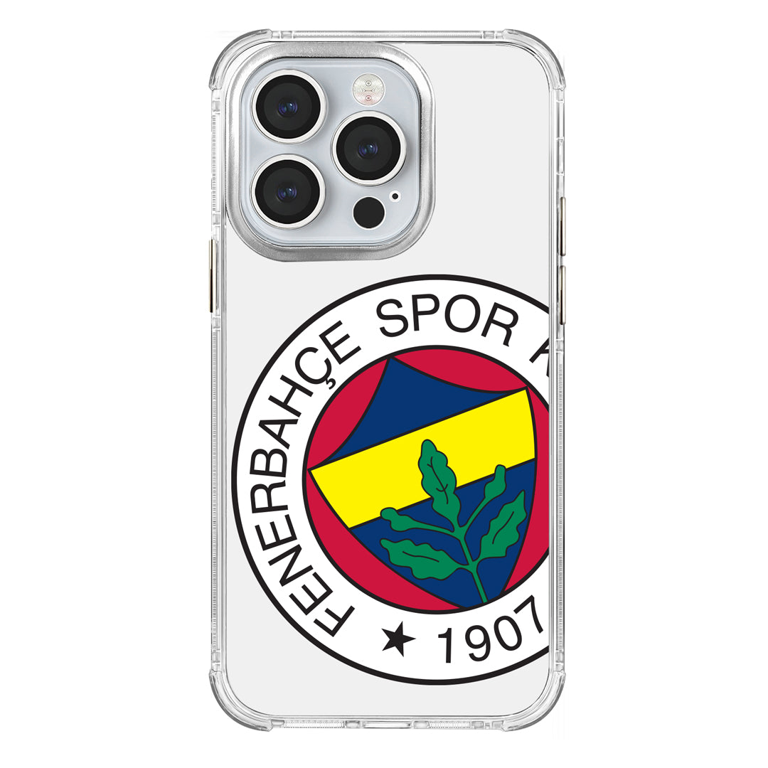 Fenerbahçe Büyük Logo Şeffaf iPhone 14 Pro Telefon Kılıfı