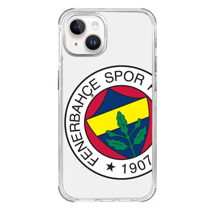 Fenerbahçe Büyük Logo Şeffaf iPhone 15 Telefon Kılıfı