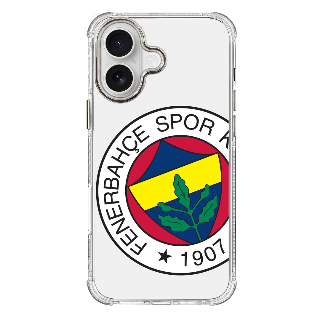 Fenerbahçe Büyük Logo Şeffaf iPhone 16 Telefon Kılıfı