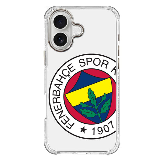 Fenerbahçe Büyük Logo Şeffaf iPhone 16 Telefon Kılıfı