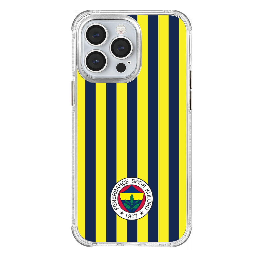 Fenerbahçe Çubuklu Şeffaf iPhone 13 Pro Telefon Kılıfı