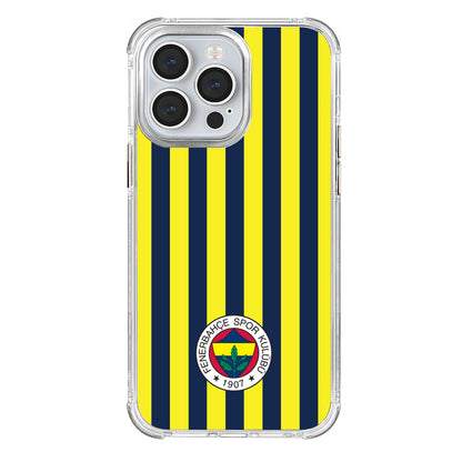 Fenerbahçe Çubuklu Şeffaf iPhone 13 Pro Telefon Kılıfı