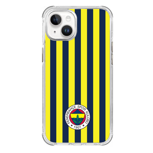Fenerbahçe Çubuklu Şeffaf iPhone 13 Telefon Kılıfı