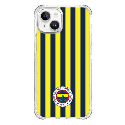 Fenerbahçe Çubuklu Şeffaf iPhone 15 Pro Telefon Kılıfı