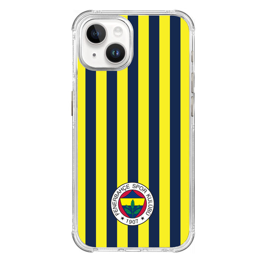 Fenerbahçe Çubuklu Şeffaf iPhone 15 Pro Telefon Kılıfı