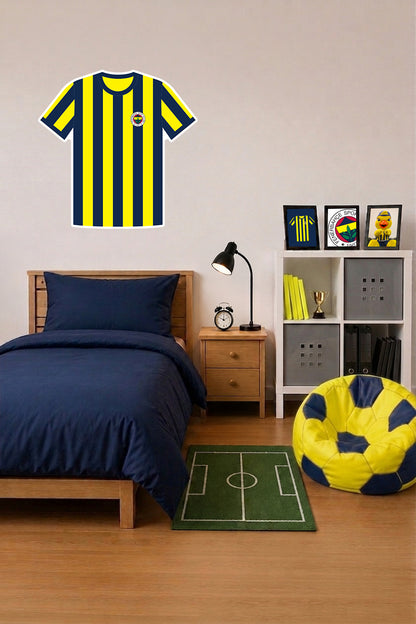 Fenerbahçe Duvar Sticker 5 Yıldız Arma - Lisanslı Orijinal