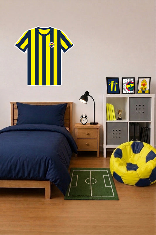 Fenerbahçe Duvar Sticker 5 Yıldız Arma - Lisanslı Orijinal