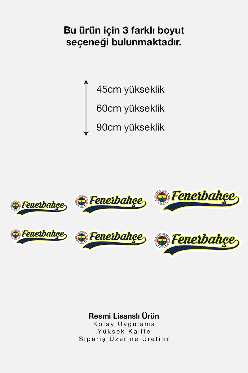 Fenerbahçe Duvar Sticker El Yazı - Lisanslı Orijinal
