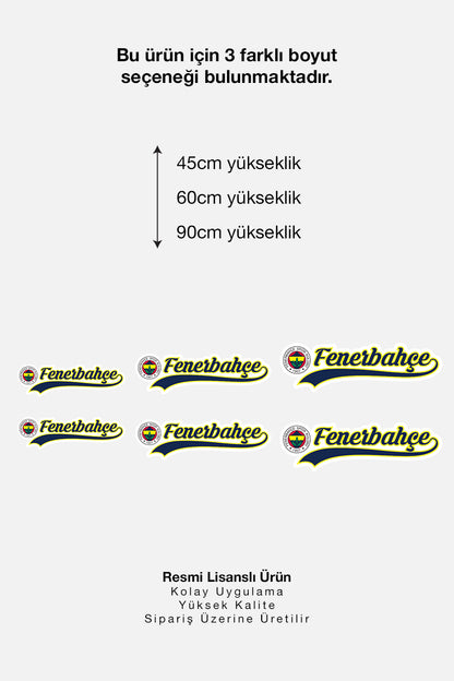 Fenerbahçe Duvar Sticker El Yazı - Lisanslı Orijinal