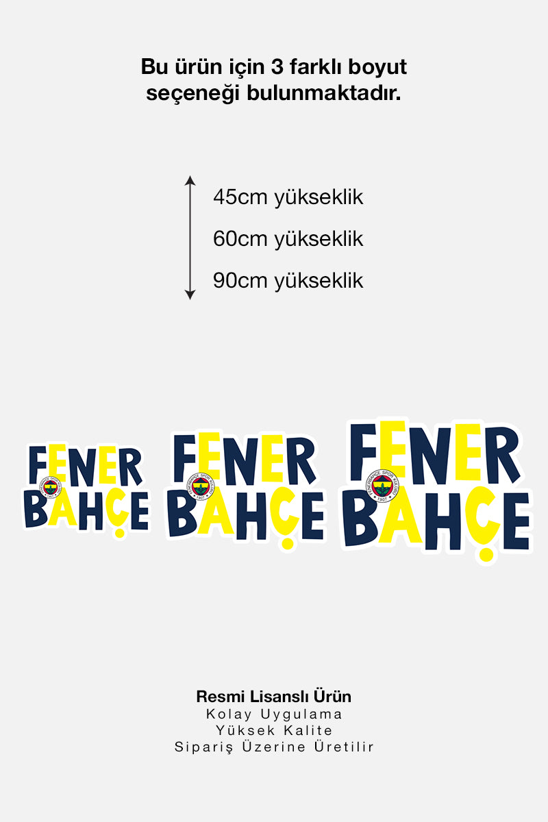 Fenerbahçe Duvar Sticker Logo - Lisanslı Orijinal