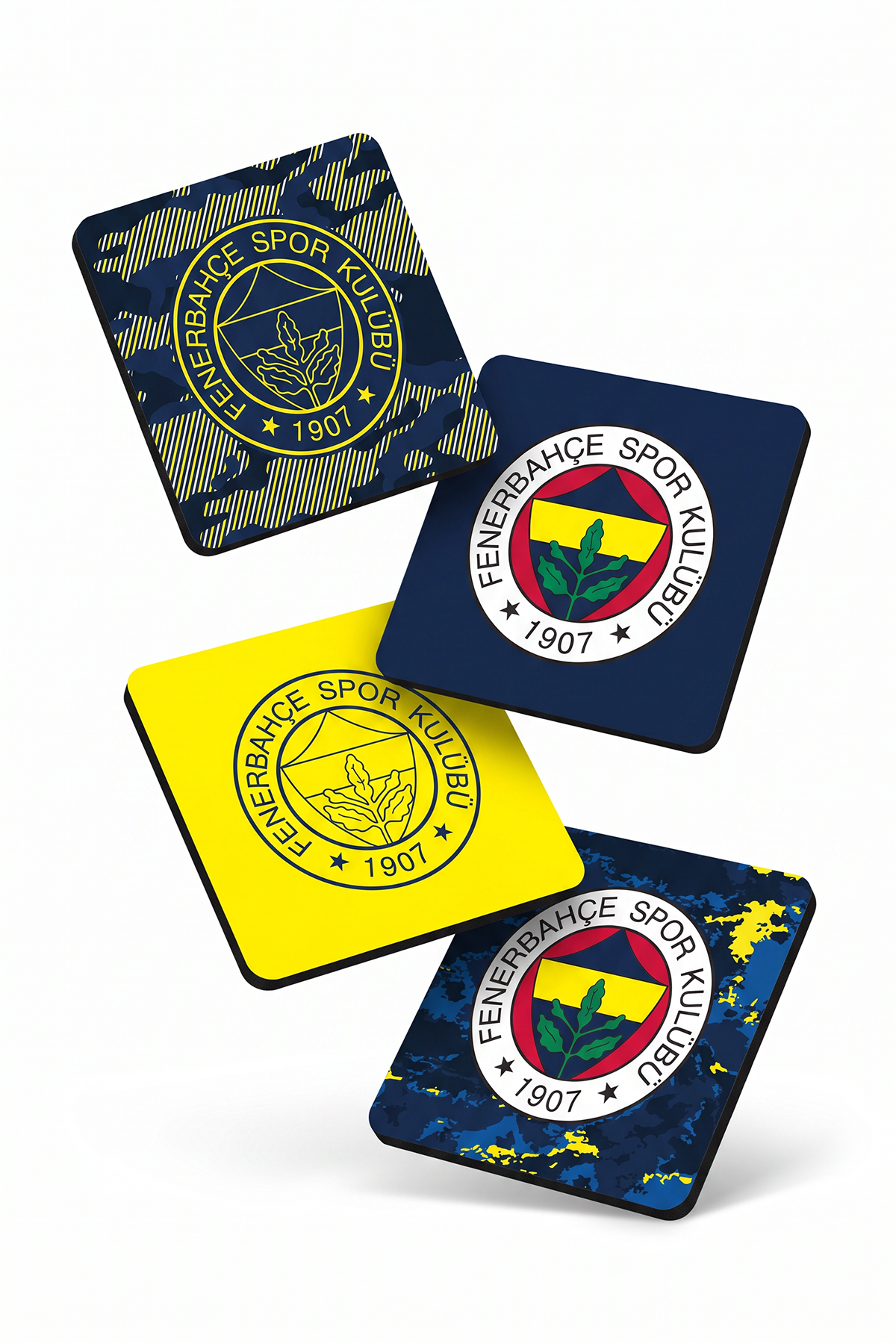 Fenerbahçe Kamuflaj Armalar Ahşap Bardak Altlığı