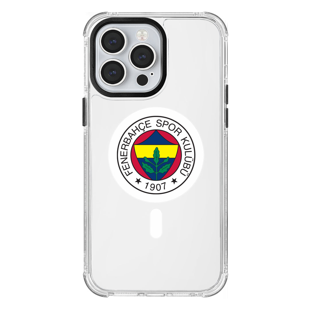 Fenerbahçe Magsafe Logo Şeffaf iPhone 14 Pro Max Telefon Kılıfı