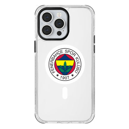 Fenerbahçe Magsafe Logo Şeffaf iPhone 14 Pro Max Telefon Kılıfı
