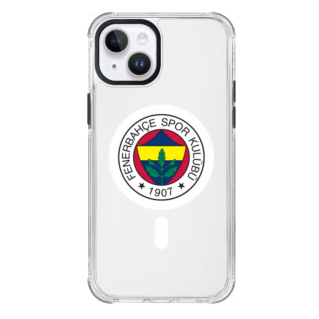 Fenerbahçe Magsafe Logo Şeffaf iPhone 14 Telefon Kılıfı