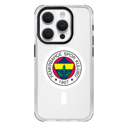 Fenerbahçe Magsafe Logo Şeffaf iPhone 15 Pro Telefon Kılıfı