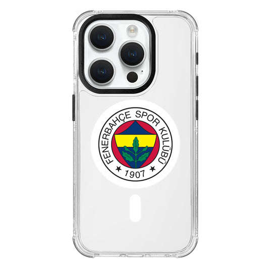 Fenerbahçe Magsafe Logo Şeffaf iPhone 15 Pro Telefon Kılıfı