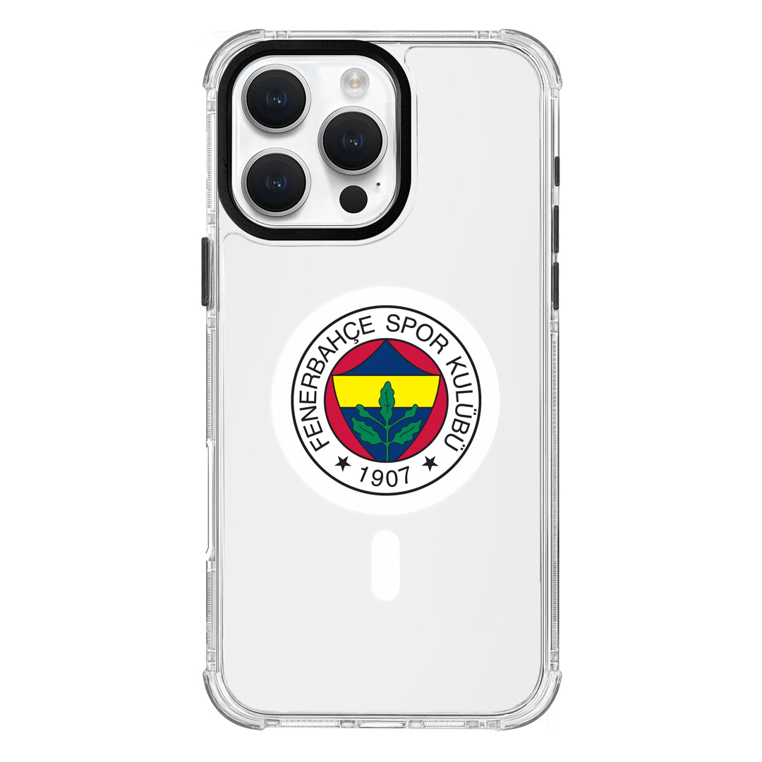 Fenerbahçe Magsafe Logo Şeffaf iPhone 16 Pro Max Telefon Kılıfı