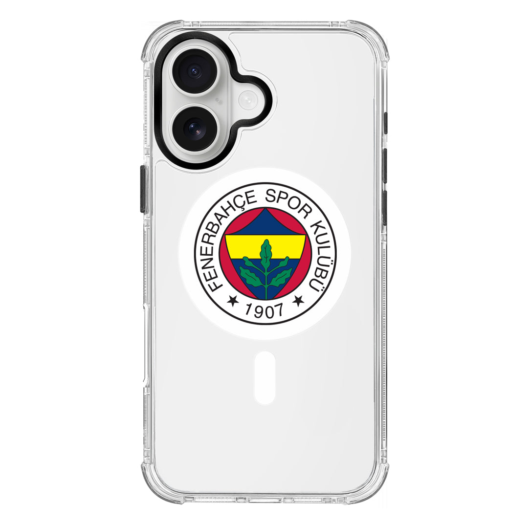 Fenerbahçe Magsafe Logo Şeffaf iPhone 16 Telefon Kılıfı