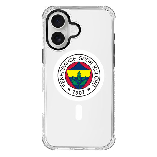 Fenerbahçe Magsafe Logo Şeffaf iPhone 16 Telefon Kılıfı