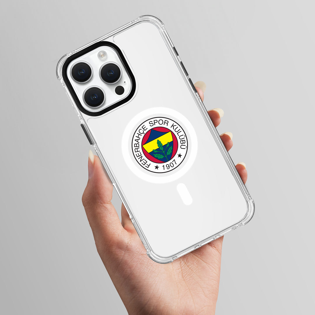 Fenerbahçe Magsafe Logo Şeffaf iPhone 16 Pro Max Telefon Kılıfı